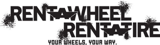 RENT A WHEEL RENT A TIRE YOUR WHEELS. YOUR WAY. logo