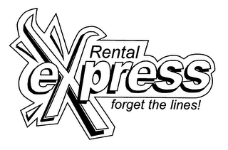 RENTAL EXPRESS FORGET THE LINES! logo