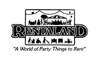 RENTALAND "A WORLD OF PARTY THINGS TO RENT" logo