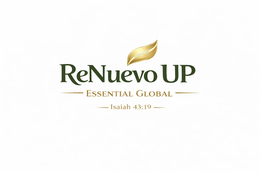 RENUEVO UP ESSENTIAL GLOBAL ISAIAH 43:19 logo