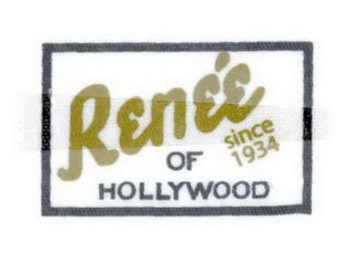 RENÉE OF HOLLYWOOD SINCE 1934 logo