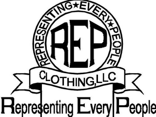 REP REPRESENTING EVERY PEOPLE REPRESENTING EVERY PEOPLE CLOTHING,LLC logo
