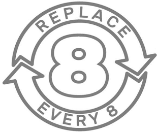 REPLACE 8 EVERY 8 logo
