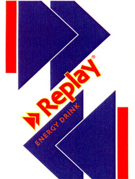 REPLAY ENERGY DRINK logo