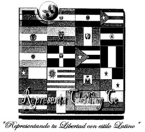 REPRESENTO CLOTHING CO "REPRESENTANDO TU LIBERTAD CON ESTILO LATINO" logo
