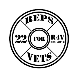 REPS FOR VETS 22 R4V EST. 2018 logo