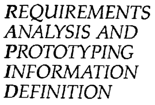 REQUIREMENTS ANALYSIS AND PROTOTYPING INFORMATION DEFINITION logo