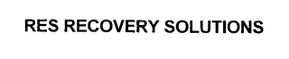 RES RECOVERY SOLUTIONS logo