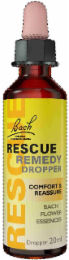 RESCUE BACH ORIGINAL FLOWER REMEDIES RESCUE REMEDY DROPPER COMFORT & REASSURE BACH FLOWER ESSENCES DROPPER 20ML logo