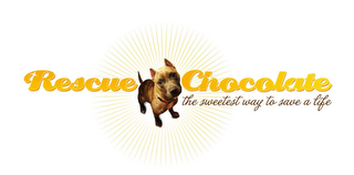 RESCUE CHOCOLATE THE SWEETEST WAY TO SAVE A LIFE logo