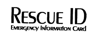 RESCUE ID EMERGENCY INFORMATION CARD logo