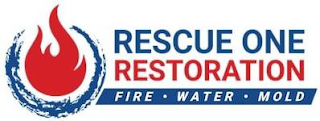 RESCUE ONE RESTORATION, FIRE · WATER  ·MOLD logo
