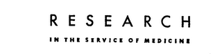 RESEARCH IN THE SERVICE OF MEDICINE logo