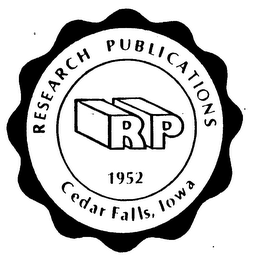RESEARCH PUBLICATIONS CEDAR FALLS IOWA 1952 RP logo
