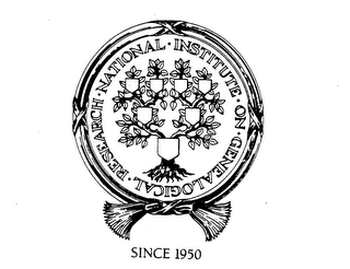 RESEARCH SINCE 1950 NATIONAL INSTITUTE ON GENEALOGICAL logo