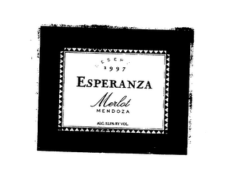 RESERVE 1997 ESPERANZA MERLOT MENDOZA ALC. 12.5% BY VOL. logo