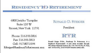 RESIDENCY TO RETIREMENT logo