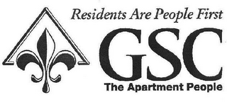 RESIDENTS ARE PEOPLE FIRST GSC THE APARTMENT PEOPLE logo