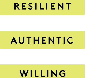 RESILIENT AUTHENTIC WILLING logo