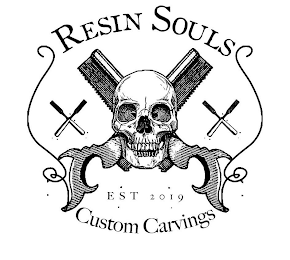 RESIN SOULS EST 2019 CUSTOM CARVINGS logo