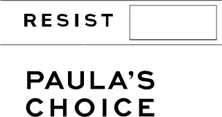 RESIST PAULA'S CHOICE logo