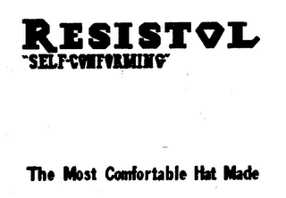 RESISTOL SELF-CONFORMING THE MOST COMFORTABLE HAT MADE logo