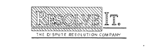 RESOLVE-IT. THE DISPUTE RESOLUTION COMPAPANY logo