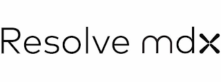 RESOLVE MDX logo