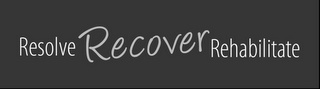 RESOLVE RECOVER REHABILITATE logo