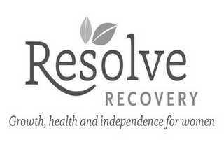 RESOLVE RECOVERY GROWTH, HEALTH AND INDEPENDENCE FOR WOMEN logo