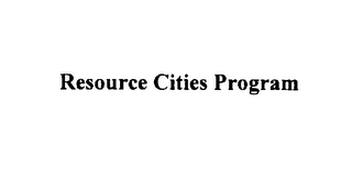 RESOURCE CITIES PROGRAM logo