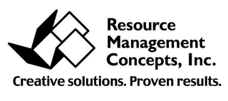 RESOURCE MANAGEMENT CONCEPTS, INC.  CREATIVE SOLUTIONS. PROVEN RESULTS. logo