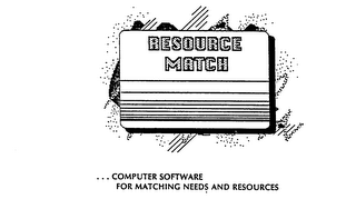 RESOURCE MATCH...COMPUTER SOFTWARE FOR MATCHING NEEDS AND RESOURCES logo
