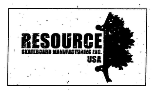 RESOURCE SKATEBOARD MANUFACTURING INC. USA logo