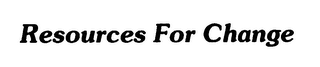 RESOURCES FOR CHANGE logo