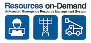 RESOURCES ON-DEMAND AUTOMATED EMERGENCY RESOURCE MANAGEMENT SYSTEM logo