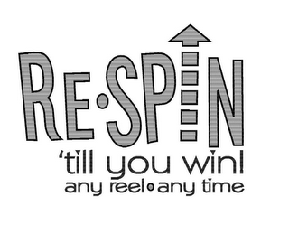 RE·SPIN 'TILL YOU WIN! ANY REEL·ANY TIME logo