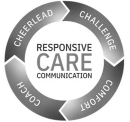 RESPONSIVE CARE COMMUNICATION CHEERLEAD CHALLENGE COMFORT COACH logo