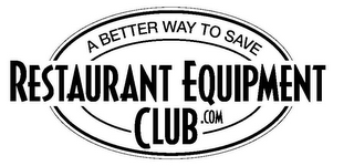 RESTAURANT EQUIPMENT CLUB .COM A BETTER WAY TO SAVE logo