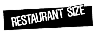 RESTAURANT SIZE logo