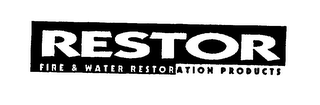 RESTOR FIRE & WATER RESTORATION PRODUCTS logo