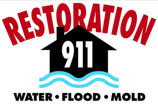 RESTORATION 911 WATER · FLOOD · MOLD logo