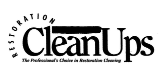 RESTORATION CLEANUPS THE PROFESSIONAL'SCHIOCE IN RESTORATION CLEANING logo