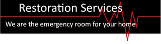 RESTORATION SERVICES WE ARE THE EMERGENCY ROOM FOR YOUR HOME logo