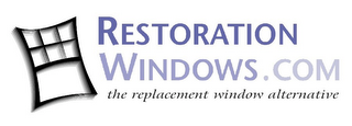 RESTORATION WINDOWS.COM THE REPLACEMENT WINDOW ALTERNATIVE logo