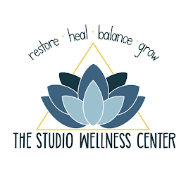 RESTORE · HEAL · BALANCE · GROW THE STUDIO WELLNESS CENTER logo