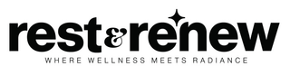 REST&RENEW WHERE WELLNESS MEETS RADIANCE logo