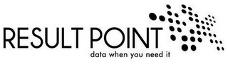 RESULT POINT DATA WHEN YOU NEED IT logo