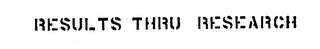 RESULTS THRU RESEARCH logo