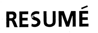 RESUME logo